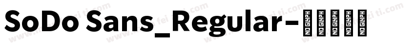 SoDo Sans_Regular字体转换